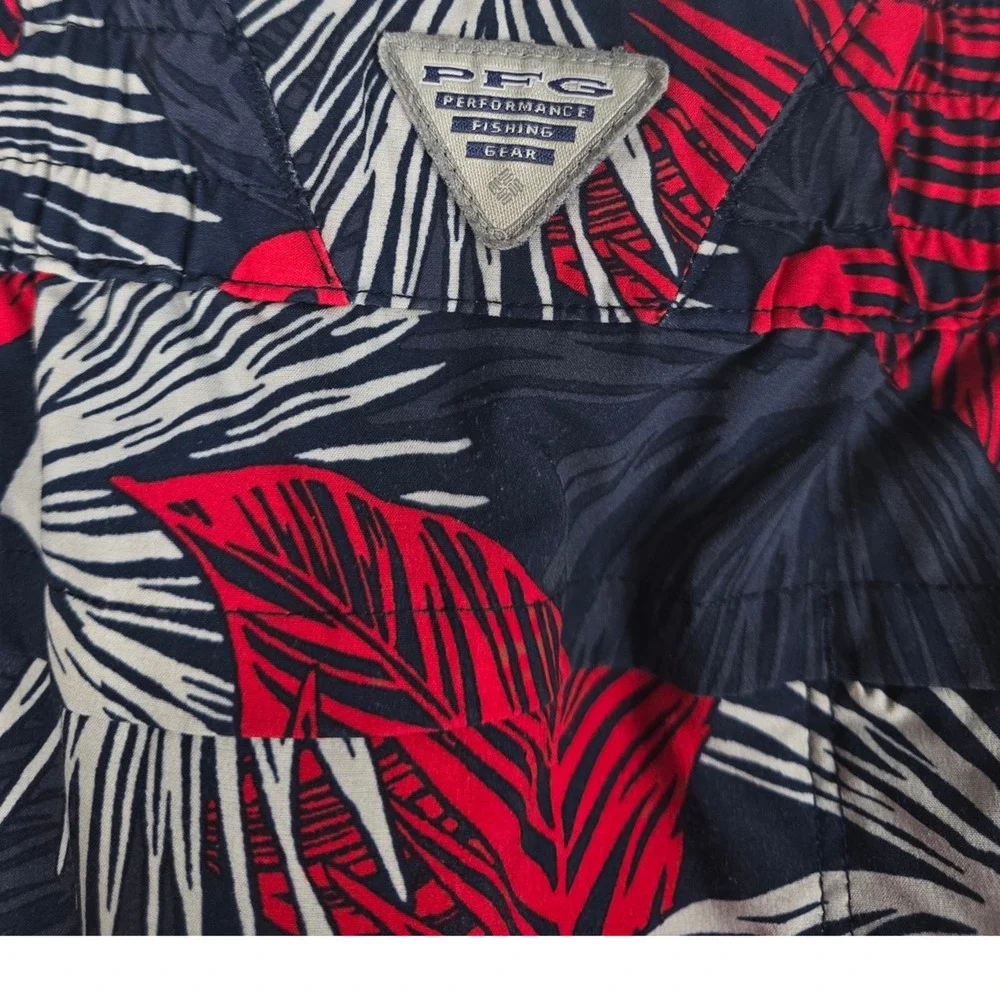 Columbia Athletic Red White Blue Leaf Design Skort Women's M